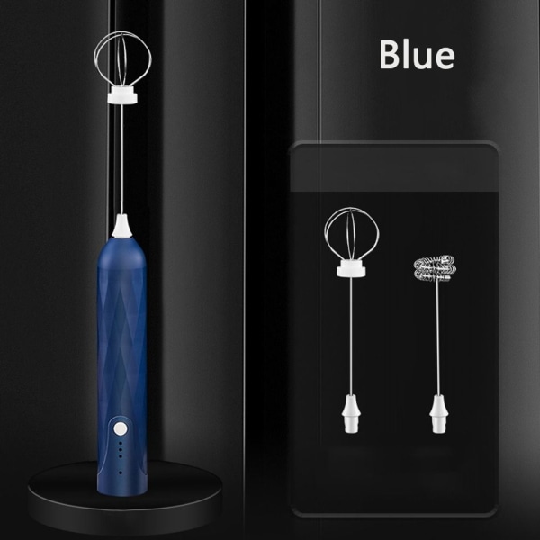 Uppladdningsbar äggvisp elektrisk skumdispenser BLÅ blue