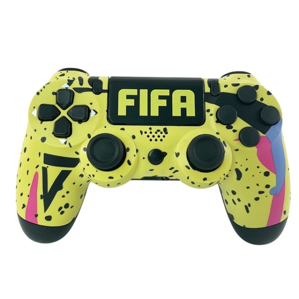Bluetooth trådlös spelkontroll för PS4 Joystick Controller FIFA Yellow