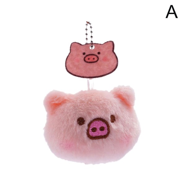Nyckelringar Mode Accessoarer Plysch Par Pig Hängen Magnet K pig head onesize