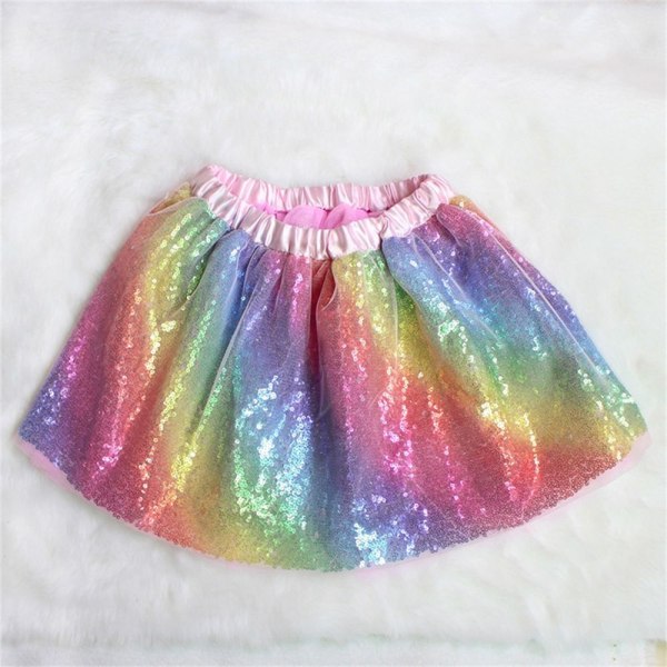 Regnbåge färgglada Tutu kjol barn flickor 1-2 Year