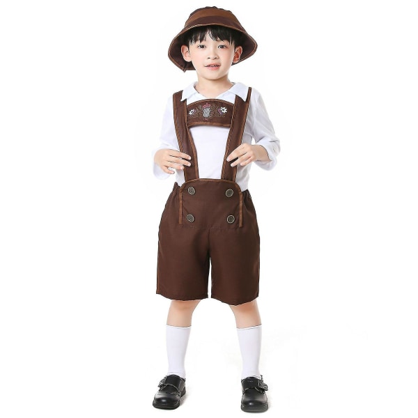 30 % off-black tyska män läder Lederhosen Oktoberfest Shorts Byxor Bayerska för män och pojkar White XL