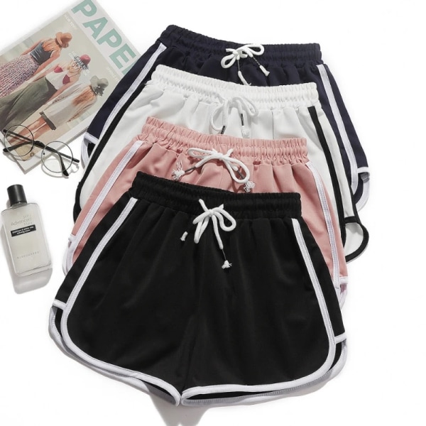 Sommarmode Casual Shorts Andas Stretch Sports Shorts Pink L
