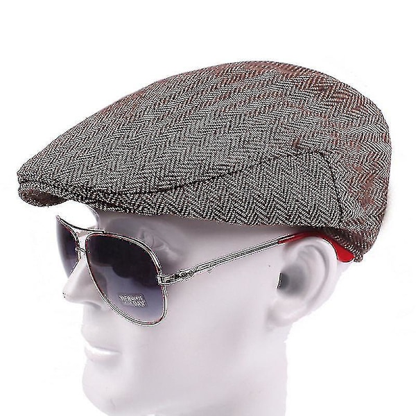Herr Herringbone Tweed Gatsby Newsboy Peaky Caps Flat Cap Cabbie Basker Hat