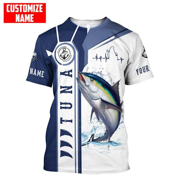 Mode mäns fiskepersonlighet Casual kortärmad T-shirt style 3 XS