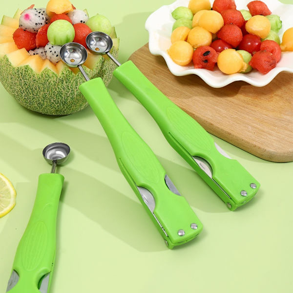 Vattenmelon Slicer Cutter Fruktgrävande Ball Frukt Scooper