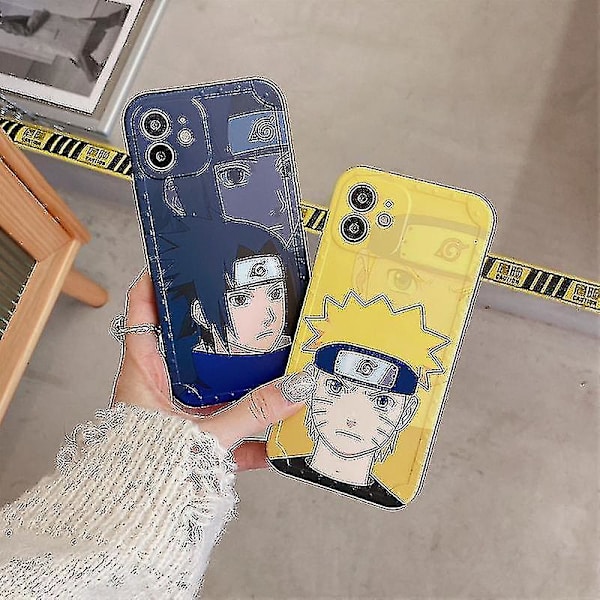 Anime Naruto Sasuke phone case för Iphone 13/11/12pro Max case Xs/xr Anti-drop 7/8p mjukt cover Spiral Naruto