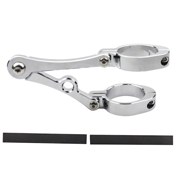 Motorcykel Strålkastare Fäste Montering Clamp Gaffel Tube Holde Silver