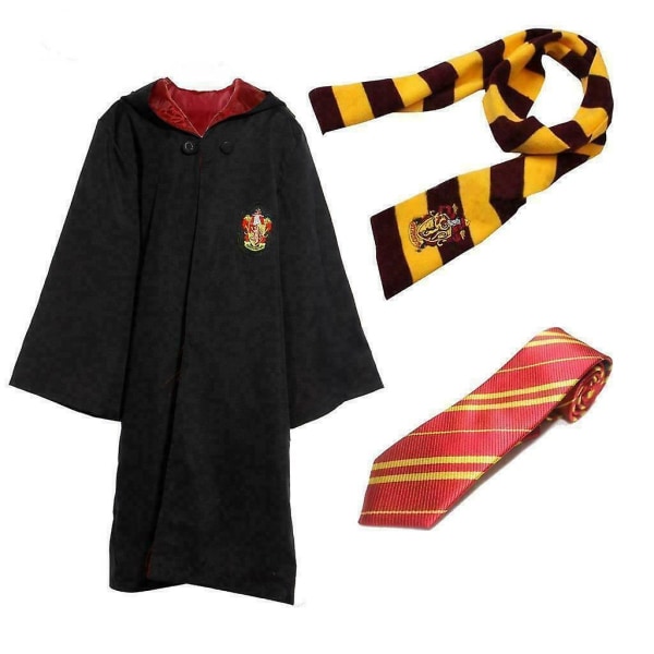 Harry Potter Cosplay Kostym Unisex Vuxen/barn Robe Kappa. zy 125-135cm Red 135-145cm Red