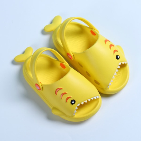 Haj Tofflor Barn Badtofflor EVA Shark Crocs Sandaler Söt Barntofflor 2-6 År Gammal Yellow 140mm Yellow 140mm