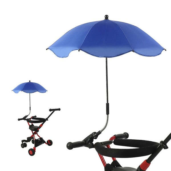 Baby Buggy Paraply Solskydd Parasoll 360 grader justerbart för utomhusbruk Royal Blue