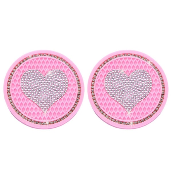 2ST Bil Diamond Coaster Water Cup Slot Mat ROSA pink