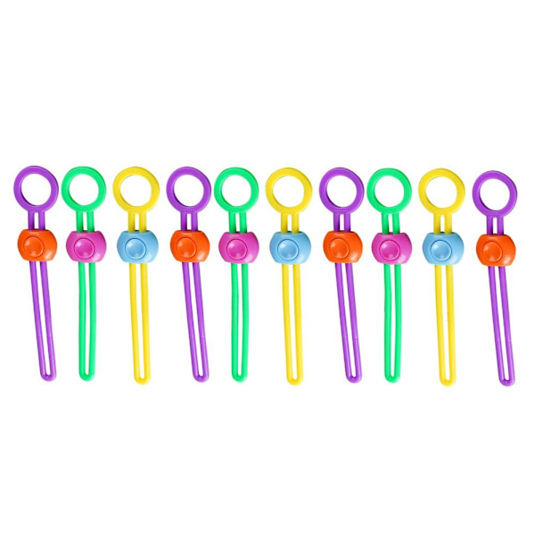 Tätningsklämmor Spännlinor 10 STK-MIX FÄRG 10 STK-MIX FÄRG 10PCS-Mix Color