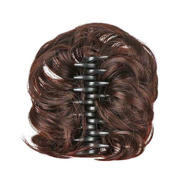 Syntetisk hårbulle Bulle Klo Clip MÖRKBRUNT MÖRKBRUNT Dark Brown