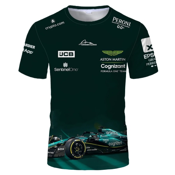 2023 sommar andas Aston Martin F1 kortärmad T-shirt style 1 2XL