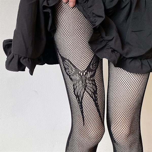 Nya Sexiga Transparent Strumpbyxor Hög Stretch Röda Nätstrumpor style 13
