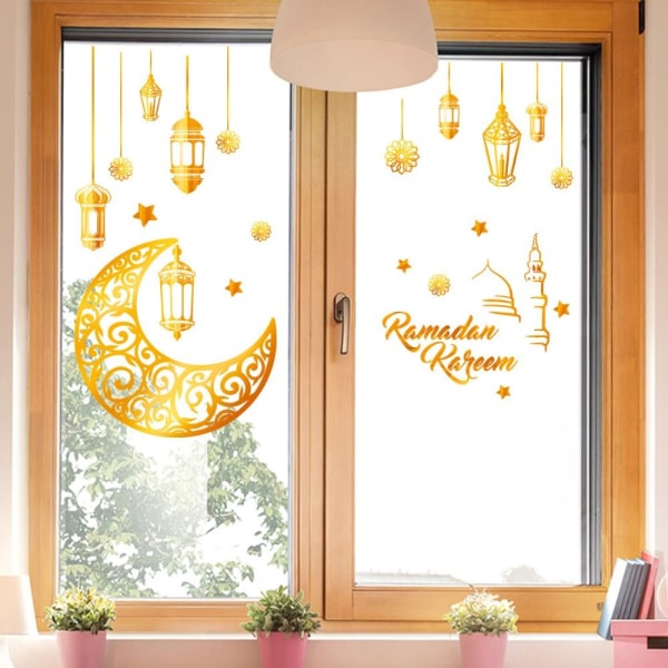 Eid Mubarak Fönsterdekaler Väggdekaler Ramadan Decor