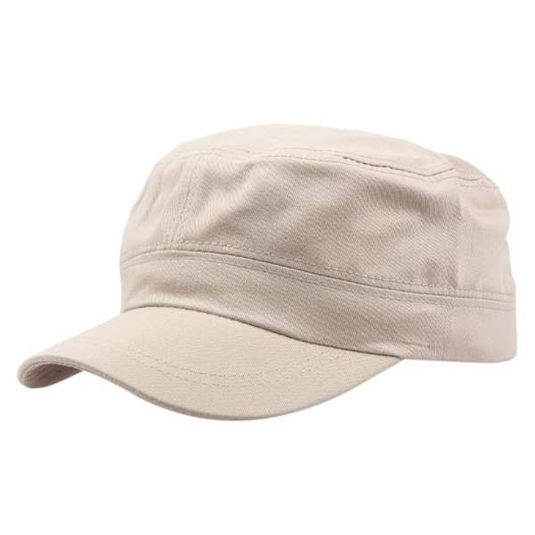 Herr Militär Cap Flat Top Caps BEIGE1 BEIGE1 beige1