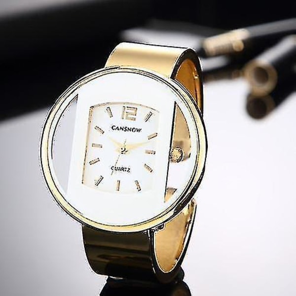 Watch, Dial Lady Dress Quartz Clock (guldvit)