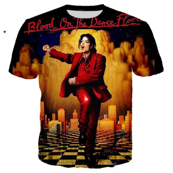 Michael Jackson Print 3D Sommar Casual T-shirt Street Hip Hop style 1 5XL