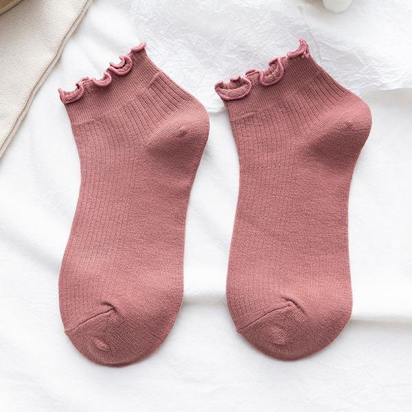 Damstrumpor med volangstrumpor ROSE RED Rose red