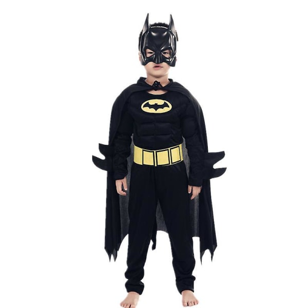 Batman Cosplay kostym för barn 120cm 140cm