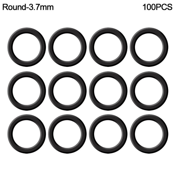 100 st Karpfiske O-ring Hårriggring RUND-3.7MM RUND-3.7MM Round-3.7mm