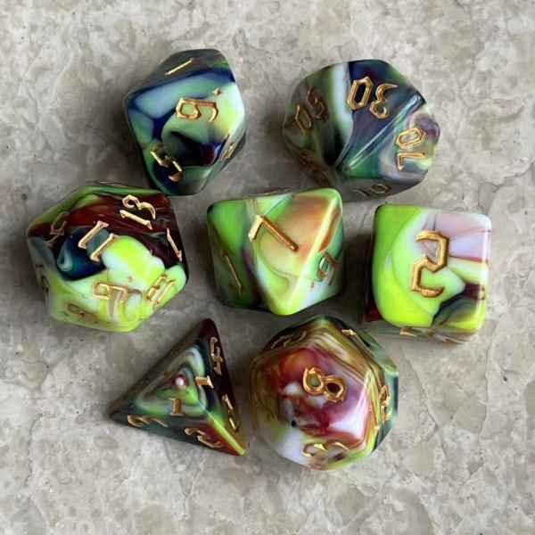 7 st/ set Polyedriska tärningar Tärningsspel 1 1 1