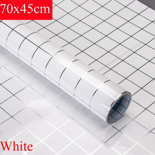 Oljesäker väggpapper klistermärken tapet VIT white 200x45cm white 70x45cm
