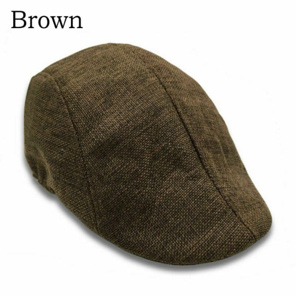 Golf Driving Hat Herr Flat Cap BRUN brown