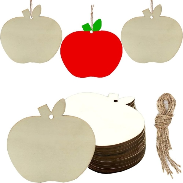 Trä äpple form Mini träflis Trädekoration