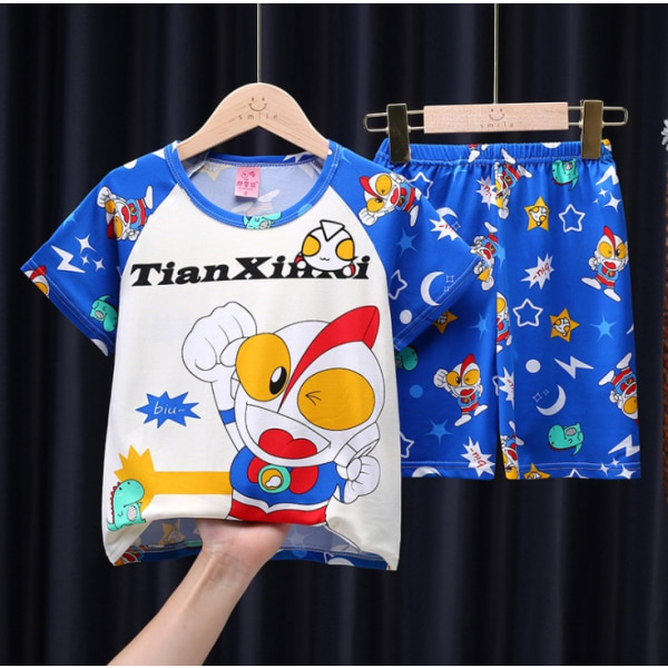 Bomull Kläder Byxor Set Cartoon Pyjamas Barnpyjamas style4 16