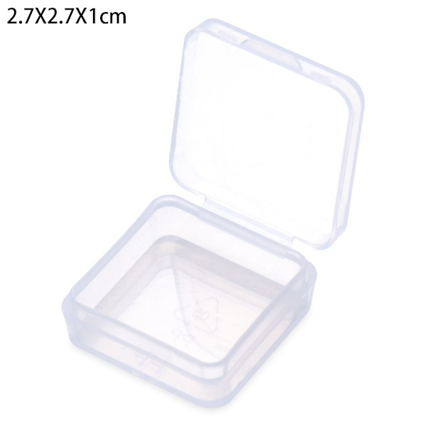 Små förvaringsboxpärlor Behållare 2.7X2.7X1CM 2.7X2.7X1cm