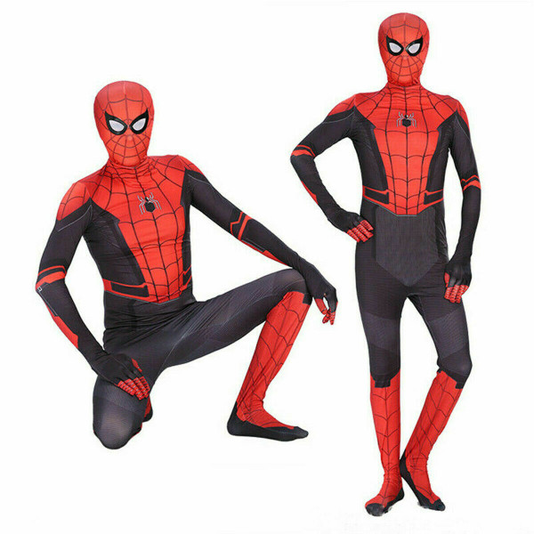 Super Hero Spiderman Cosplay Kids Fancy Dress Jumpsuit Julpresent red 150-160cm red 130-140cm