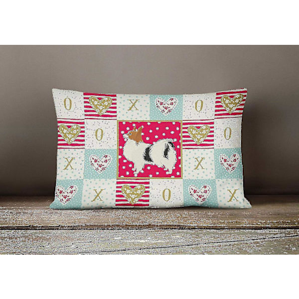 Carolines Treasures Ck5943pw1216 Papillon Love Tyg Dekorativ kudde