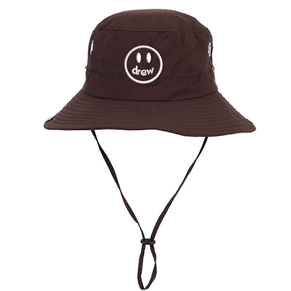 Smiley hip hop hatt broderad vandringshatt Brown