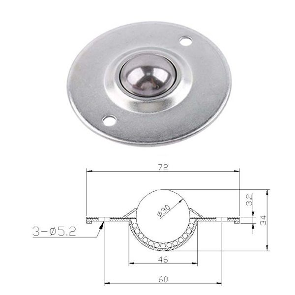 Ball Caster Mini Swivel Wheels 6 6 6