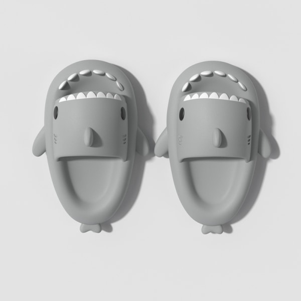 Shark Slippers Summer Couple Tjock sula inomhus Anti-halksandaler grey 190mm