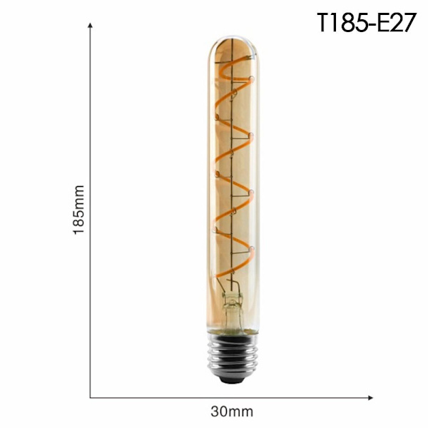 Vintage retro glödlampa T185-E27 T185-E27 T185-E27