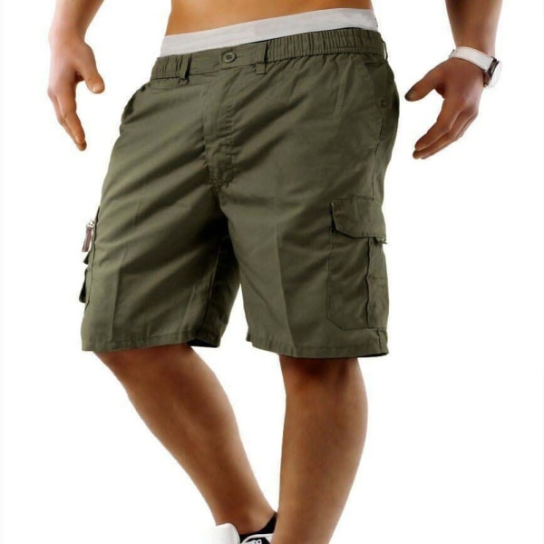 Shorts Slim Pants ARMY GREEN M army green M