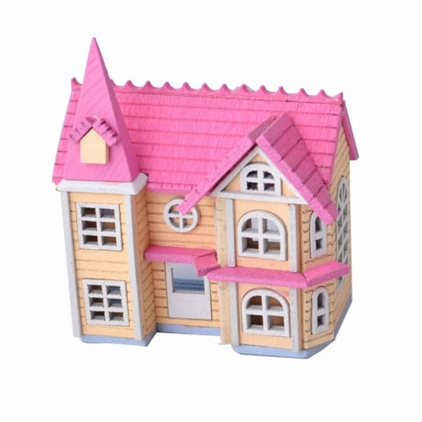 DIY Dollhouse Kit Miniatyr dockhus 2 2 2