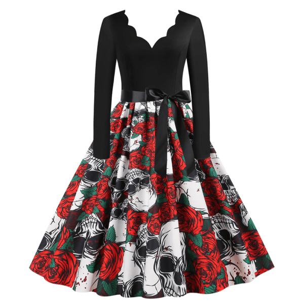 Dam vintage från 1950-talet Rockabilly al Party Swing Dress B L