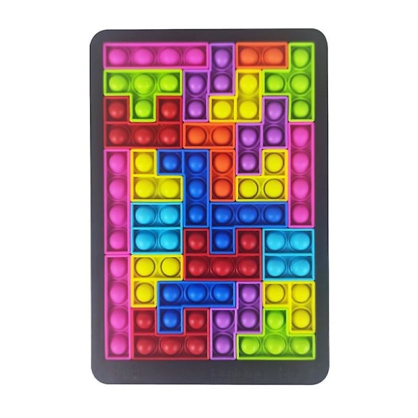 Tetris Silikon byggstenar Pusselspel Pedagogiska leksaker