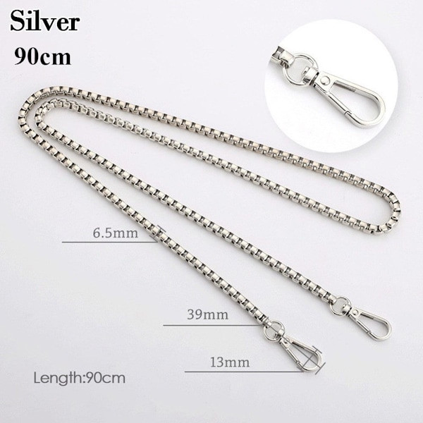 Axelväska Rem Handväska Handtag SILVER 90CM Silver 90cm