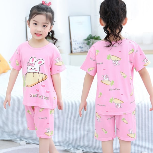 Bomull Kläder Byxor Set Cartoon Pyjamas Barnpyjamas style2 12