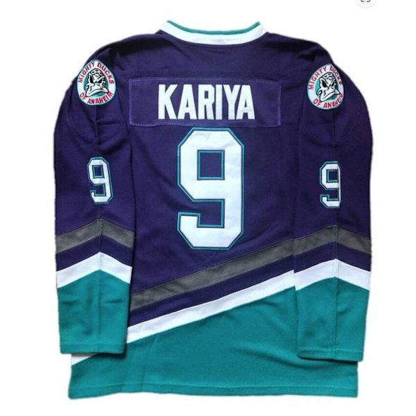 Tröja Charlie Conway Jersey #9 KARIYA Movie Hockey Jersey blue 2XL