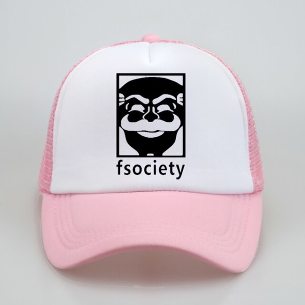 Mr Robot Fsociety sommar Mesh Mesh Hatt Mode Baseball Pink