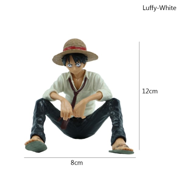 Bilprydnad Action Figur LUFFY-WHITE Luffy-White