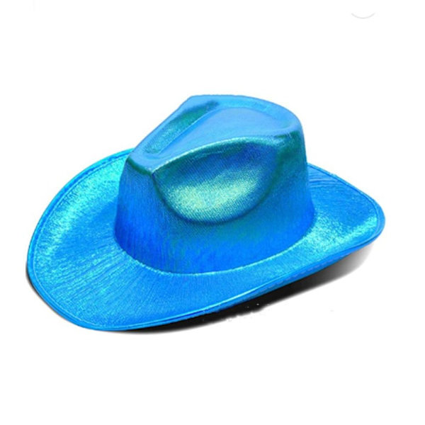 Iriserande Cowboyhatt Jazzhatt BLÅ blue