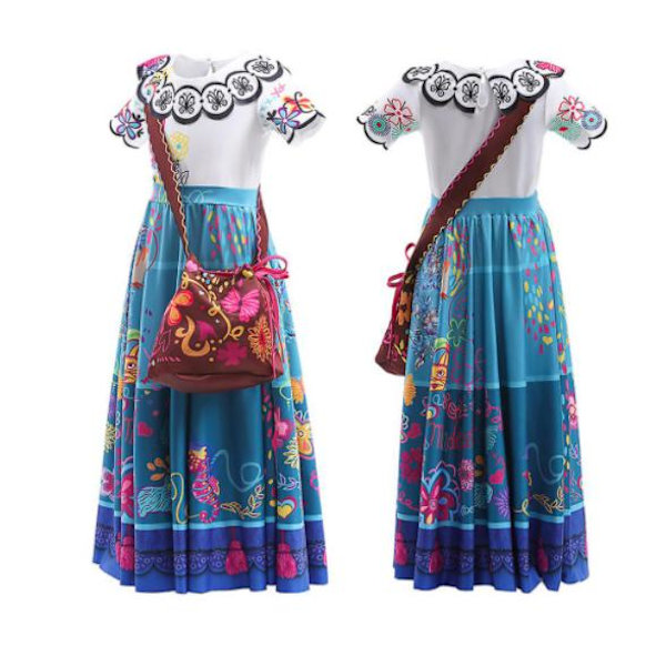 Kids Encanto Mirabel Klänning Madrigal Mirabel Cosplay Kostym 130cm 150cm