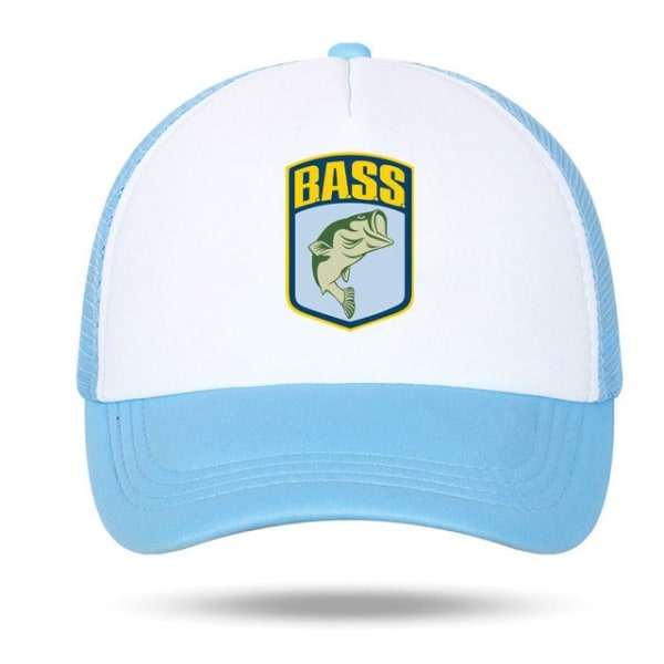 Bass Fishing Trucker Cap för män Baseball Cap Snap Back Cap sky blue